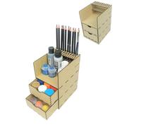 HobbyHold Organizer per modellismo con 2 cassetti - Compatto Portautensili e colori - Modello scaffale colorato - Scaffale colorato - Paint Rack - Organizer da scrivania - Porta pennelli