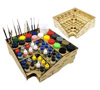 HobbyHold Porta-pennelli a 3 livelli, rettangolare, organizer per modellismo, organizzatore modulare per modellismo, vernice per vernici, pennelli, strumenti e vernici, accessori per modellismo