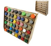 HobbyHold Scaffale a colore station per modellismo, 48 fori, accessori in legno, taglio laser da 41 mm, ideale per colori Tamiya e Humbrol, facile da montare