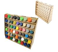 HobbyHold Scaffale Porta Colori 54 Fori 36mm Modellismo Legno
