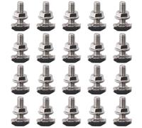 HOBBYIN Set di 20 bulloni a T M6 x 20 mm e dadi flangiati esagonali M6 per serie 30 con profilo in alluminio testa a martello T-Bolt a forma di T vite scorrevole