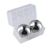 hobbyme 2 set di sfere riutilizzabili per whisky, cubetti di ghiaccio in acciaio inox, sfere di roccia refrigerate, inventario per congelatore di vino, refrigeratori per bevande, ciascuno con un
