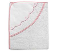 hobbymio.it Accappatoio triangolo neonato da ricamare a punto croce, accappatoio triangolo con tela aida, accappatoio in spugna, cuori, rosa