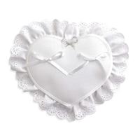 hobbymio.it Cuscino portafedi nuziali da ricamare a Punto Croce, Cuore bianco in Tela Aida per Matrimonio, Cuscinetto per anelli da ricamare