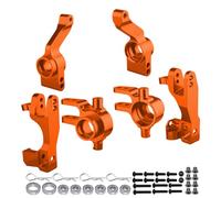 Hobbypark Blocchi di sterzo in alluminio Caster Blocks C-Mozzi Stub Asse Vettori Sinistra e Destra con Cuscinetti a Sfera Sostituire 6837 6832 1952 per Traxxas 1/10 Slash 4x4 Hop Parts (Arancione)
