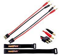 Hobbypark Connettore adattatore per caricabatterie RC per Traxxas TRX a 4 mm spine a banana con cavo calibro 14AWG