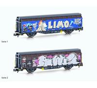 Hobbytrain N 24667 Un Carrello A Muro SBB Graffiti Epoca 6 NUOVO OVP 1:160