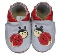 HOBEA-Germany Scarpe per Bambini e Bambine in Diversi Modelli (20/21 EU Coccinella Grigia)