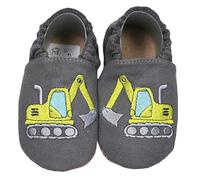HOBEA-Germany scarpe vegane per bambini RecyStep Escavatore grigio 24/25 (2-2½ anni) Suola da passeggio Grip