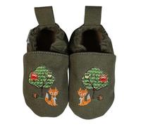 HOBEA-Germany scarpe vegane per bambini RecyStep realizzate con materiale riciclato Animali della foresta verdi 18/19