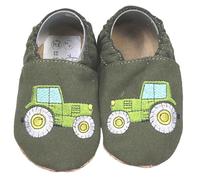 HOBEA-Germany scarpe vegane per bambini RecyStep Trattore verde 22/23 (1½ - 2 anni) Suola da passeggio Grip