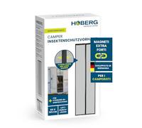 HOBERG tenda zanzariera per caravan 60 x 195 cm | porta zanzariera con bande magnetiche XXL | porta zanzariera per caravan | zanzariera magnetica | autochiudente