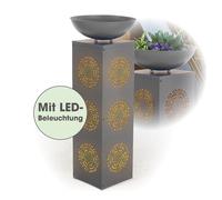 Hoberg XXL Colonne decorative Con LED Illuminazione E Ciotola 87cm Stele Cemento