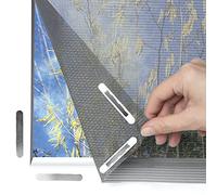 Hoberg Zanzariera con Protezione antipolline per finestre | Innovativo fissaggio magnetico | Tagliabile individualmente fino a 150x130cm, senza forare o avvitare | Fissaggio con 16 magneti [antracite]