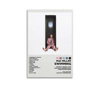 HOBEVOYY Mac Miller, Poster su tela, motivo: nuoto, vintage, decorazione artistica per la stanza, per camera da letto, 30 x 45 cm, senza cornice