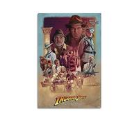 HOBEVOYY Poster su tela di Indiana Jones e l'ultima crociata, decorazione artistica vintage, decorazione per camera da letto, 50 x 75 cm, senza cornice