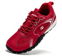 HOBIBEAR Scarpe a piedi nudi per donne e uomini, scarpe da ginnastica a punta larga, unisex, senza goccia, casual, antiscivolo, Rosso, 42 EU