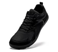 HOBIBEAR Scarpe Barefoot da Donna e da Uomo Sneaker Unisex con Punta Larga Zero Drop Scarpe da Ginnastica Antiscivolo Casual(Tutto Nero,EU 37)