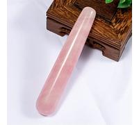 HOBKEY Cristallo Naturale Ruvido Naturale Rosa Quarzo Rosa Cristallo Massaggio Bastone Reiki Massaggio Bacchette Pietra Decorazioni per la casa (Color : Pink Crystal)
