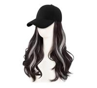 Hobngmuc Cappello Parrucca,Parrucca Capelli 50 Cm | Cappello Regolabile Per Ragazze Uso Quotidiano Estate Viaggi Halloween Eventi All'Aperto Occasioni Speciali