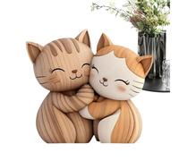 Hobngmuc Decorazione da scrivania a forma di gatto, decorazione per la casa, divertente cartello 2D con coppia di gatti, decorazioni per la casa per San , armadietto, cubicolo, ingresso