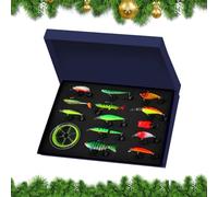 Hobngmuc Kit di Esche - Esca Artificiale per Trota,Kit da - per la in Esterno Acqua Salata Fiume Lago Stagno Vacanza Famiglia Notte Mattina