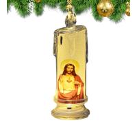 Hobngmuc LED senza fiamma per preghiera - Candela devozionale a LED | Decorazione religiosa di Gesù Santi, Candela per preghiera cattolica, devozionale
