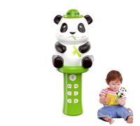 Hobngmuc Macchina per karaoke per bambini, microfono per cantare bambini - Microfono Panda per Karaoke,Apprendimento precoce Fai finta di giocare con il microfono giocattolo, altoparlante con
