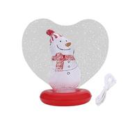 Hobngmuc Ornamenti Natalizi Gonfiabili - Decorazioni Festive Luminose a Forma di Cuore,Figura All'interno Pallone Gonfiabile Decorativo,per Piscina Giardino Prato Spiaggia Patio Viale Spazio Pubblico