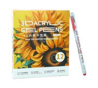 Hobngmuc Pennarelli acrilici per adulti, a base d'acqua, per legno, pietra, tela, tessuto, scrapbooking, biglietti, scarabocchi