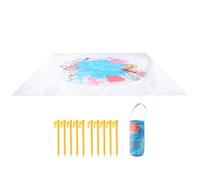Hobngmuc Piscina Da Spiaggia Per Bambini,Piscina Gonfiabile Per Ragazzi Piegevole Con Sacca | Tappeto Acquatico Portatile 2 In 1 Con Per Gioco In Giardino Spiaggia All'Aperto Famiglia Parco Cortile