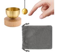 Hobngmuc Set di Ciotole Tibetane - Piccoli Sonagli Con Base In Legno - Set di Campane Sonore per Meditazione - per Principianti Uomini Yoga Mindfulness Canto Studio Tavolo Casa Soggiorno Camera da