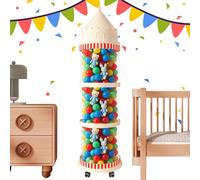 Hobngmuc Tubo Contenitore Per Peluche | Organizzatore Trasparente Giocattoli Bambini - Tubo Giocattolo Decorativo A Castello Antipolvere Per Aula Soggiorno Camera Dei Bambini Stanza Dei Giochi