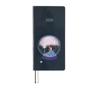 Hobonichi Techo 2025 Weeks [inglese/formato alto e sottile/inizio gennaio/pianificatore] Hiroko Kubota: globo di neve con fiori di ciliegio notturno