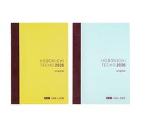 Hobonichi Techo 2026 - Libri originali Avec - A6, giornaliero, 6 mesi x 2 libri (inizio gennaio), giapponese, planner