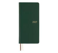 Hobonichi Techo 2027 Weeks - Leather: Forest Green (English, Tall & Slim, January Start)