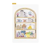 Hobonichi Techo Accessories - iyo okumi: Hobonichi - Lavagnetta per formato A6 (Happy Tea Time - Scaffale per teiera)