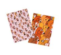 Hobonichi Techo Accessories - Set di 2 cartelline Hobonichi per formato A5 (scoiattolo squadrone) 100% arancione