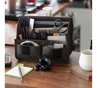 Hobonichi techo stappo tela nero supporto scatola portaoggetti cancelleria NUOVO