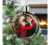 HOBULL Palline di Natale Personalizzate,Pallina di Natale Personalizzata,Palla di Natale con Foto,Regali di Natale 2024 Originali per Famiglia, Amici e Parenti