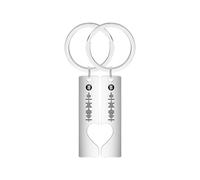 HOBULL Portachiavi Personalizzato Spotify Portachiavi Coppia, 2 Pezzi Portachiavi Musica Idee Regalo Donna, Regali Personalizzati Coppia Amiche, Compleanno, San Valentino