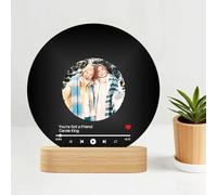 HOBULL Targa Spotify Personalizzata, Lampada Spotify Personalizzato Foto Regalo Anniversario Valentino per Lei Lui, Dischi Vinile Spotify Glass Idee Regali Personalizzati Fidanzato Fidanzata Amica