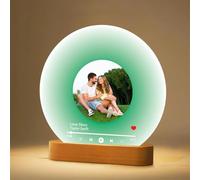 HOBULL Targa Spotify Personalizzata, Lampada Spotify Personalizzato Foto Regalo Anniversario Valentino per Lei Lui, Dischi Vinile Spotify Glass Idee Regali Personalizzati Fidanzato Fidanzata Amica