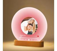 HOBULL Targa Spotify Personalizzata, Lampada Spotify Personalizzato Foto Regalo Anniversario Valentino per Lei Lui, Dischi Vinile Spotify Glass Idee Regali Personalizzati Fidanzato Fidanzata Amica