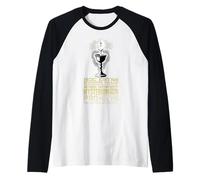 Hoc Est Enim Corpus Meum Eucaristia Latina Design Maglia con Maniche Raglan