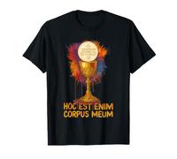 Hoc Est Enim Corpus Meum Eucaristia Latina Design Maglietta