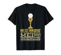 Hoc Est Enim Corpus Meum Eucaristia Latina Design Maglietta