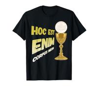 Hoc Est Enim Corpus Meum Eucaristia Latina Design Maglietta