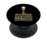 Hoc Est Enim Corpus Meum Eucaristia Latina Design PopSockets PopGrip Adesivo
