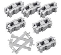 hocadon 43pz City Set di Binari, Set di Espansione Città Binari, Binari Treno con 28 Binari Curvati, 14 Binari Diritti, 1 Binario Incrociato, Idee Regalo per Ragazzi Ragazze